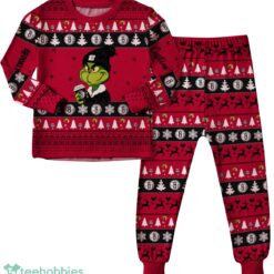 NBA Grinch Brooklyn Nets Custom Name Christmas Knitting Pattern Matching Family Pajamas Set image NBA Grinch Brooklyn Nets Custom Name Christmas Knitting Pattern Matching Family Pajamas Set Product Photo 2
