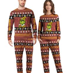 NBA Grinch Cleveland Cavaliers Custom Name Christmas Knitting Pattern Matching Family Pajamas Set image NBA Grinch Cleveland Cavaliers Custom Name Christmas Knitting Pattern Matching Family Pajamas Set Product Photo 3