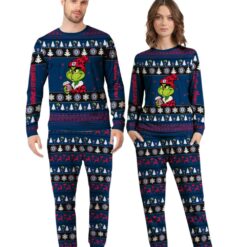 NBA Grinch Los Angeles Clippers Custom Name Christmas Knitting Pattern Matching Family Pajamas Set image NBA Grinch Los Angeles Clippers Custom Name Christmas Knitting Pattern Matching Family Pajamas Set Product Photo 3