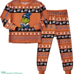 NBA Grinch Oklahoma City Thunder Custom Name Christmas Knitting Pattern Matching Family Pajamas Set image NBA Grinch Oklahoma City Thunder Custom Name Christmas Knitting Pattern Matching Family Pajamas Set Product Photo 3