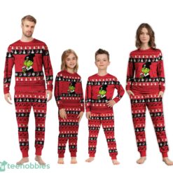 NBA Grinch Portland Trail Blazers Custom Name Christmas Knitting Pattern Matching Family Pajamas Set image NBA Grinch Portland Trail Blazers Custom Name Christmas Knitting Pattern Matching Family Pajamas Set Product Photo 2