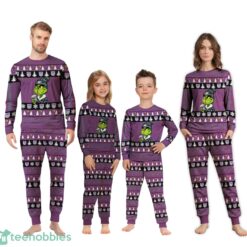 NBA Grinch Sacramento Kings Custom Name Christmas Knitting Pattern Matching Family Pajamas Set image NBA Grinch Sacramento Kings Custom Name Christmas Knitting Pattern Matching Family Pajamas Set Product Photo 2