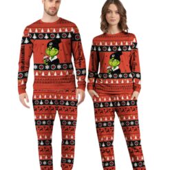 NBA Grinch Toronto Raptors Custom Name Christmas Knitting Pattern Matching Family Pajamas Set image NBA Grinch Toronto Raptors Custom Name Christmas Knitting Pattern Matching Family Pajamas Set Product Photo 2