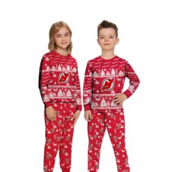 New Jersey Devils Christmas Pattern Family Matching Pajamas Sets Best Gift For Christmas image New Jersey Devils Christmas Pattern Family Matching Pajamas Sets Best Gift For Christmas Product Photo 4