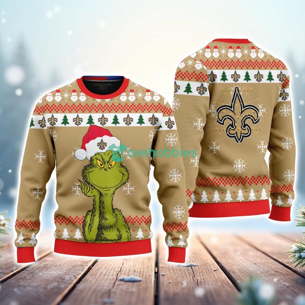 New Orleans Saints NFL The Grinch Funny Merry Christmas Uglly Sweater 3D New Trend image New Orleans Saints NFL The Grinch Funny Merry Christmas Uglly Sweater 3D New Trend Product Photo 1