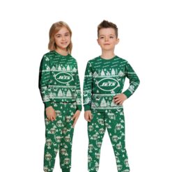 New York Jets Christmas Pattern Family Matching Pajamas Sets Best Gift For Christmas image New York Jets Christmas Pattern Family Matching Pajamas Sets Best Gift For Christmas Product Photo 2
