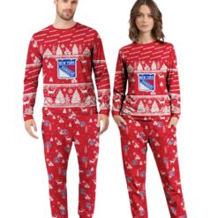 New York Rangers Christmas Pattern Family Matching Pajamas Sets Best Gift For Christmas image New York Rangers Christmas Pattern Family Matching Pajamas Sets Best Gift For Christmas Product Photo 2