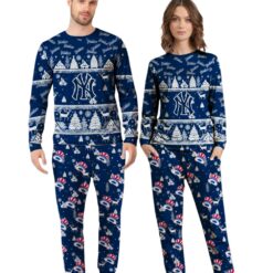 New York Yankees MLB Christmas Pattern Family Matching Pajamas Sets Best Gift For Christmas image New York Yankees MLB Christmas Pattern Family Matching Pajamas Sets Best Gift For Christmas Product Photo 2