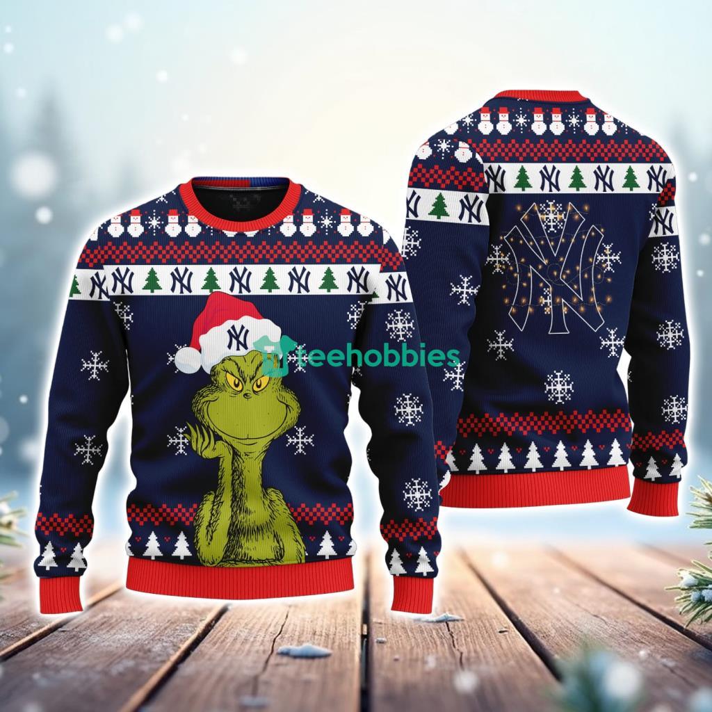 New York Yankees MLB The Grinch Funny Merry Christmas Uglly Sweater 3D New Trend image New York Yankees MLB The Grinch Funny Merry Christmas Uglly Sweater 3D New Trend Product Photo 1