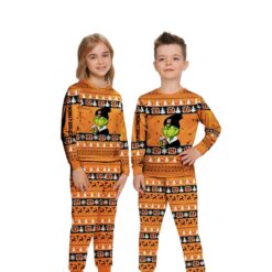 NFL Grinch Cincinnati Bengals Custom Name Christmas Knitting Pattern Matching Family Pajamas Set image NFL Grinch Cincinnati Bengals Custom Name Christmas Knitting Pattern Matching Family Pajamas Set Product Photo 2