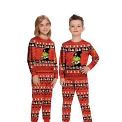 NFL Grinch Cleveland Browns Custom Name Christmas Knitting Pattern Matching Family Pajamas Set image NFL Grinch Cleveland Browns Custom Name Christmas Knitting Pattern Matching Family Pajamas Set Product Photo 2