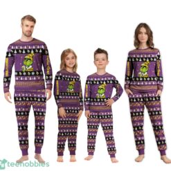 NFL Grinch Minnesota Vikings Custom Name Christmas Knitting Pattern Matching Family Pajamas Set image NFL Grinch Minnesota Vikings Custom Name Christmas Knitting Pattern Matching Family Pajamas Set Product Photo 2