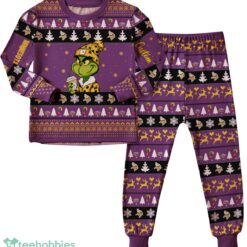 NFL Grinch Minnesota Vikings Custom Name Christmas Knitting Pattern Matching Family Pajamas Set image NFL Grinch Minnesota Vikings Custom Name Christmas Knitting Pattern Matching Family Pajamas Set Product Photo 3