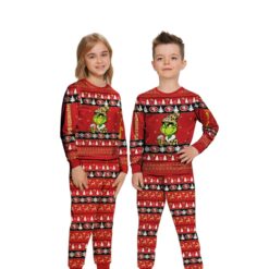 NFL Grinch San Francisco 49ers Custom Name Christmas Knitting Pattern Matching Family Pajamas Set image NFL Grinch San Francisco 49ers Custom Name Christmas Knitting Pattern Matching Family Pajamas Set Product Photo 4