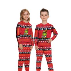 NFL Grinch Tennessee Titans Custom Name Christmas Knitting Pattern Matching Family Pajamas Set image NFL Grinch Tennessee Titans Custom Name Christmas Knitting Pattern Matching Family Pajamas Set Product Photo 2