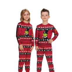 NFL GrinchAtlanta Falcons Christmas Knitting Pattern Matching Family Pajamas Set image NFL GrinchAtlanta Falcons Christmas Knitting Pattern Matching Family Pajamas Set Product Photo 3