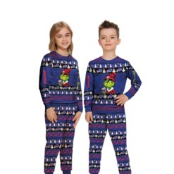 NFL GrinchBuffalo Bills Christmas Knitting Pattern Matching Family Pajamas Set image NFL GrinchBuffalo Bills Christmas Knitting Pattern Matching Family Pajamas Set Product Photo 2