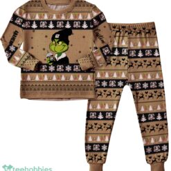 NHL Grinch Anaheim Ducks Custom Name Christmas Knitting Pattern Matching Family Pajamas Set image NHL Grinch Anaheim Ducks Custom Name Christmas Knitting Pattern Matching Family Pajamas Set Product Photo 2
