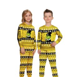 NHL Grinch Boston Bruins Custom Name Christmas Knitting Pattern Matching Family Pajamas Set image NHL Grinch Boston Bruins Custom Name Christmas Knitting Pattern Matching Family Pajamas Set Product Photo 3