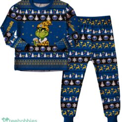 NHL Grinch Buffalo Sabres Custom Name Christmas Knitting Pattern Matching Family Pajamas Set image NHL Grinch Buffalo Sabres Custom Name Christmas Knitting Pattern Matching Family Pajamas Set Product Photo 3