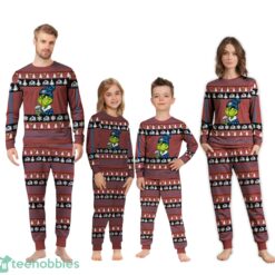 NHL Grinch Colorado Avalanche Custom Name Christmas Knitting Pattern Matching Family Pajamas Set image NHL Grinch Colorado Avalanche Custom Name Christmas Knitting Pattern Matching Family Pajamas Set Product Photo 2