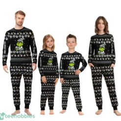 NHL Grinch Los Angeles Kings Custom Name Christmas Knitting Pattern Matching Family Pajamas Set image NHL Grinch Los Angeles Kings Custom Name Christmas Knitting Pattern Matching Family Pajamas Set Product Photo 2