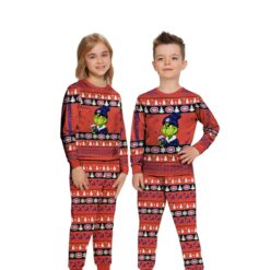 NHL Grinch Montreal Canadiens Custom Name Christmas Knitting Pattern Matching Family Pajamas Set image NHL Grinch Montreal Canadiens Custom Name Christmas Knitting Pattern Matching Family Pajamas Set Product Photo 2