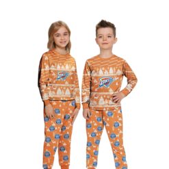 Oklahoma City Thunder Christmas Pattern Family Matching Pajamas Sets Best Gift For Christmas image Oklahoma City Thunder Christmas Pattern Family Matching Pajamas Sets Best Gift For Christmas Product Photo 4