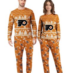 Philadelphia Flyers Christmas Pattern Family Matching Pajamas Sets Best Gift For Christmas image Philadelphia Flyers Christmas Pattern Family Matching Pajamas Sets Best Gift For Christmas Product Photo 2
