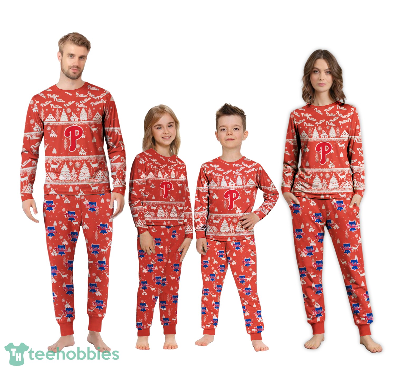 Philadelphia Phillies MLB Christmas Pattern Family Matching Pajamas Sets Best Gift For Christmas image Philadelphia Phillies MLB Christmas Pattern Family Matching Pajamas Sets Best Gift For Christmas Product Photo 3