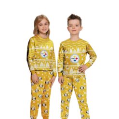 Pittsburgh Steelers Christmas Pattern Family Matching Pajamas Sets Best Gift For Christmas image Pittsburgh Steelers Christmas Pattern Family Matching Pajamas Sets Best Gift For Christmas Product Photo 3
