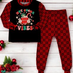 Retro Groovy Hot Cocoa Hot Cocoa Christmas Family Matching Pajama Set image Retro Groovy Hot Cocoa Hot Cocoa Christmas Family Matching Pajama Set Product Photo 2