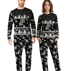 San Antonio Spurs Christmas Pattern Family Matching Pajamas Sets Best Gift For Christmas image San Antonio Spurs Christmas Pattern Family Matching Pajamas Sets Best Gift For Christmas Product Photo 2