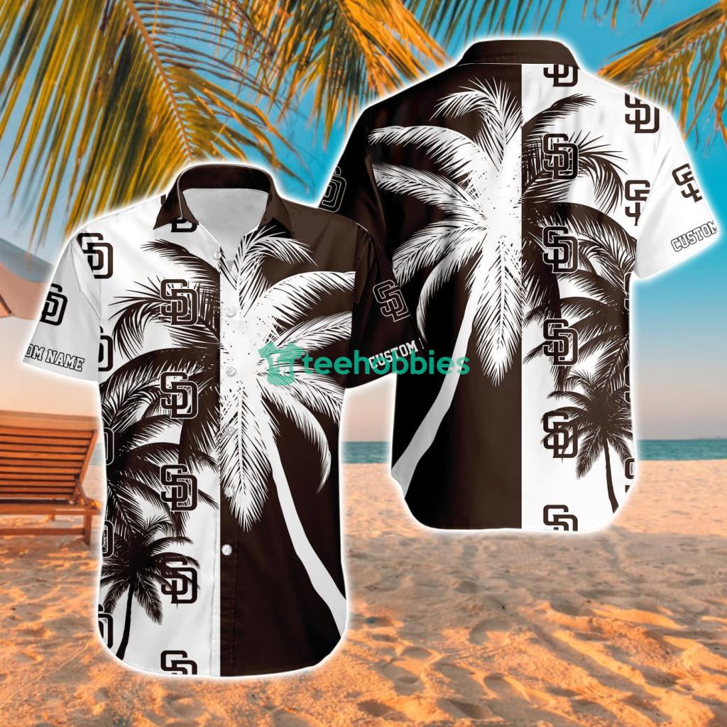 San Diego Padres Mlb Aloha Tropical Hawaiian Shirt For Fans Custom Name image San Diego Padres Mlb Aloha Tropical Hawaiian Shirt For Fans Custom Name Product Photo 1