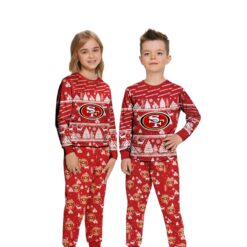 San Francisco 49ers Christmas Pattern Family Matching Pajamas Sets Best Gift For Christmas image San Francisco 49ers Christmas Pattern Family Matching Pajamas Sets Best Gift For Christmas Product Photo 4