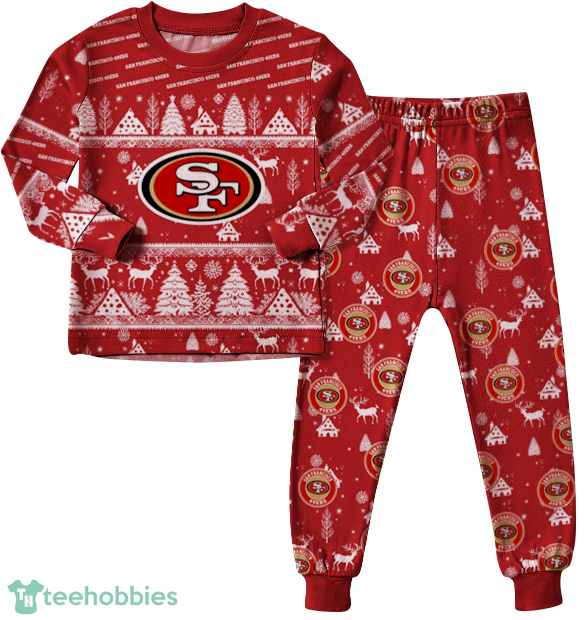 san-francisco-49ers-christmas-pattern-family-matching-pajamas-sets-best-gift-for-christmas-3.jpg San Francisco 49ers Christmas Pattern Family Matching Pajamas Sets Best Gift For Christmas Product Photo 1