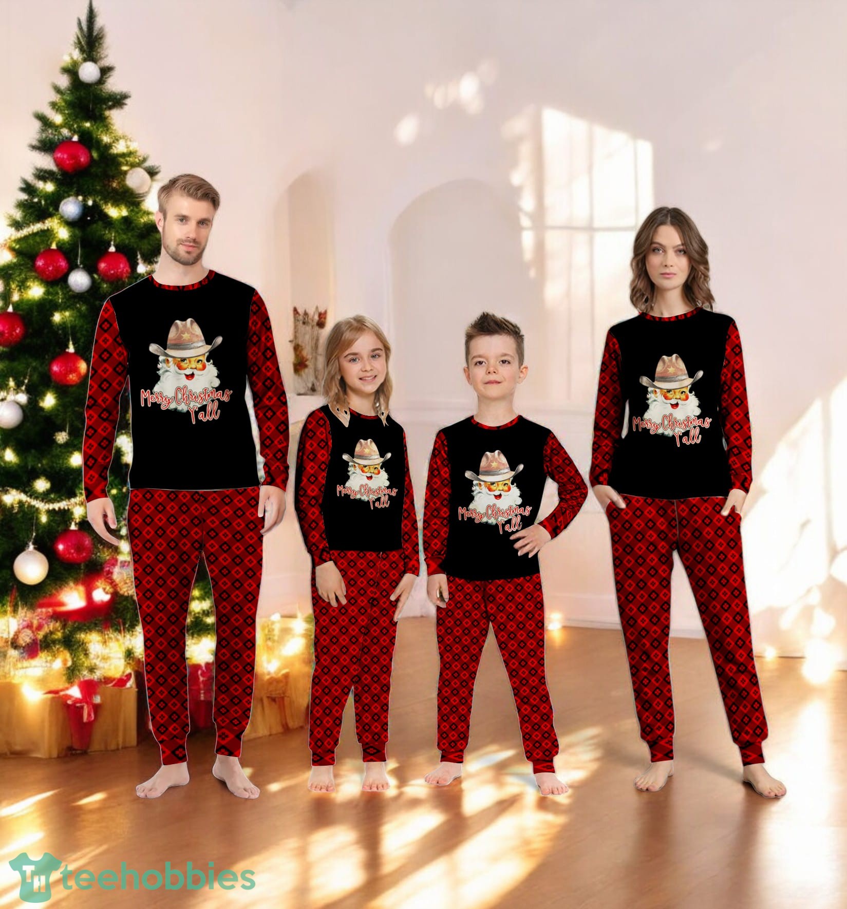 Santa Claus Merry Christmas Y'all Family Matching Pajama Set image santa claus merry christmas yall family matching pajama set 1px Santa Claus Merry Christmas Y'all Family Matching Pajama Set