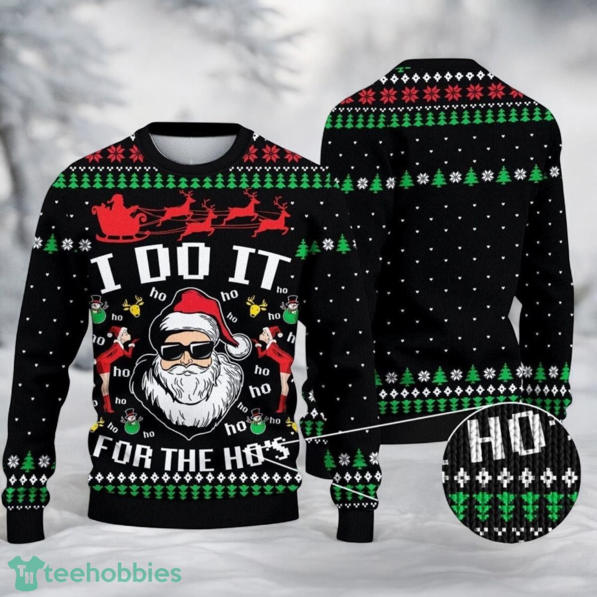 Santa Claus Ugly Christmas Sweater Ho Ho Holy Christmas 3D Ugly Sweater For Men And Women Santa Claus Ugly Christmas Sweater Ho Ho Holy Christmas 3D Ugly Sweater For Men And Women Product Photo 1