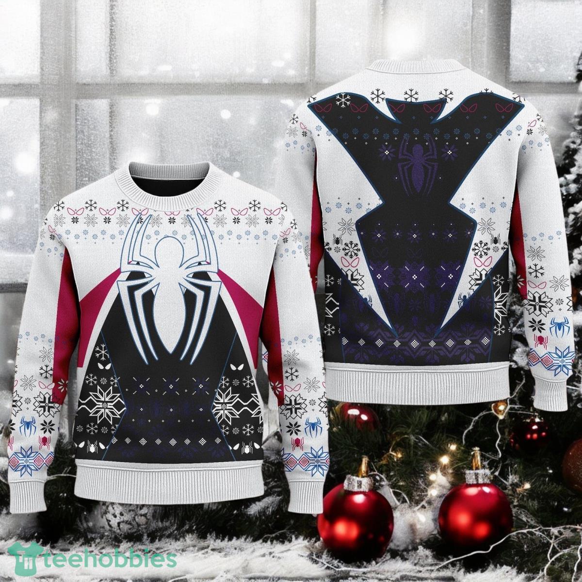 Spider Man Gwen Stacy Christmas Ugly Sweater Spiderman Christmas image Spider-Man Gwen Stacy Christmas Ugly Sweater Spiderman Christmas Product Photo 1