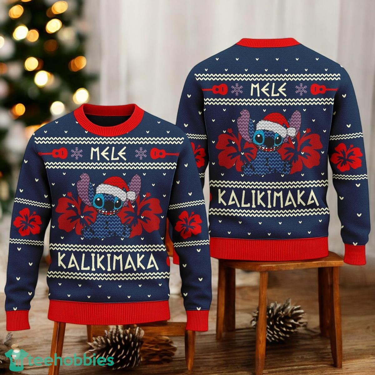Stitch Christmas Ugly Sweater Disney Stitch Xmas Holiday Sweater image Stitch Christmas Ugly Sweater Disney Stitch Xmas Holiday Sweater Product Photo 1