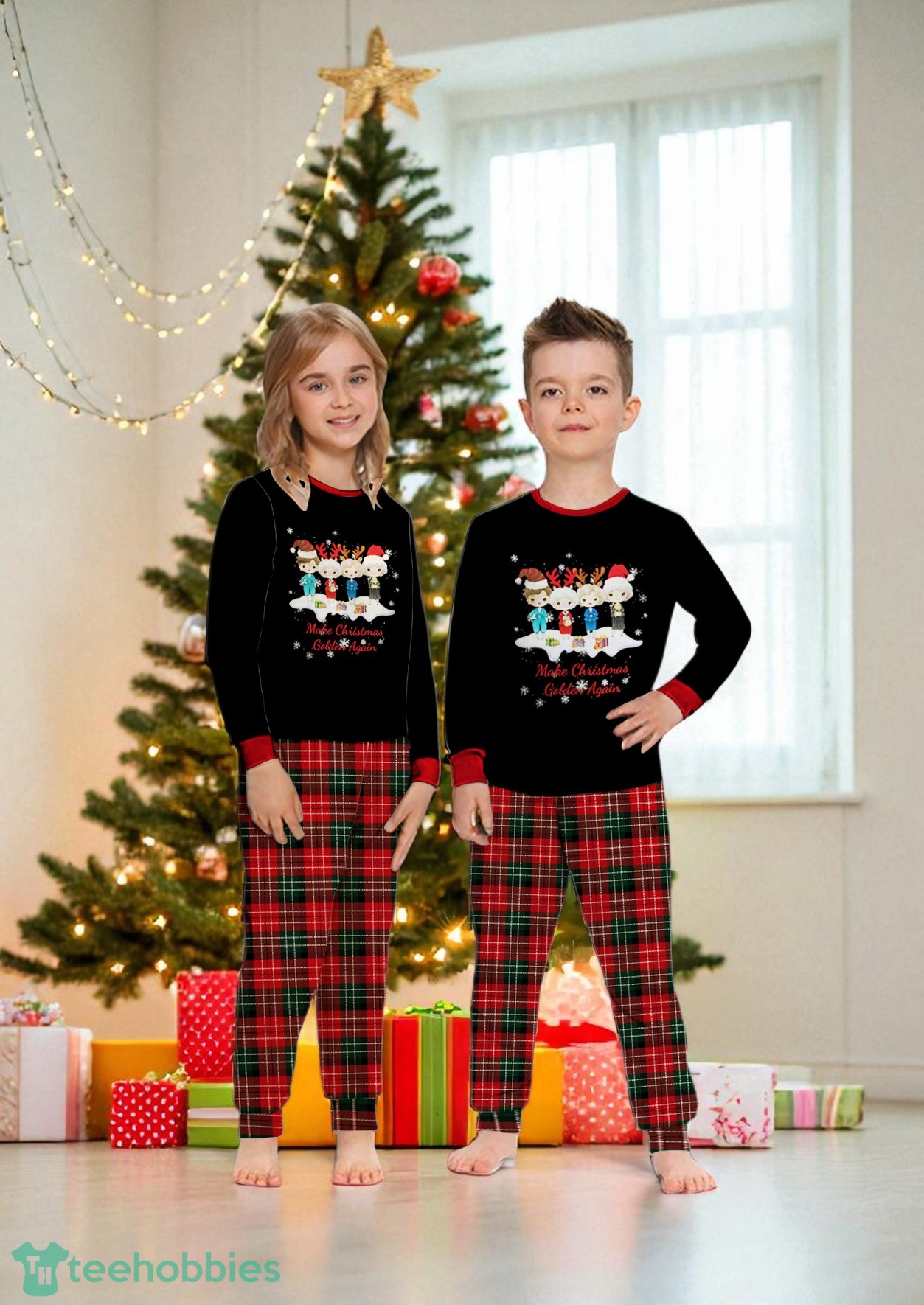 The Golden Girls Make Christmas Golden Again Christmas Matching Pajamas Family Set image The Golden Girls Make Christmas Golden Again Christmas Matching Pajamas Family Set Product Photo 3