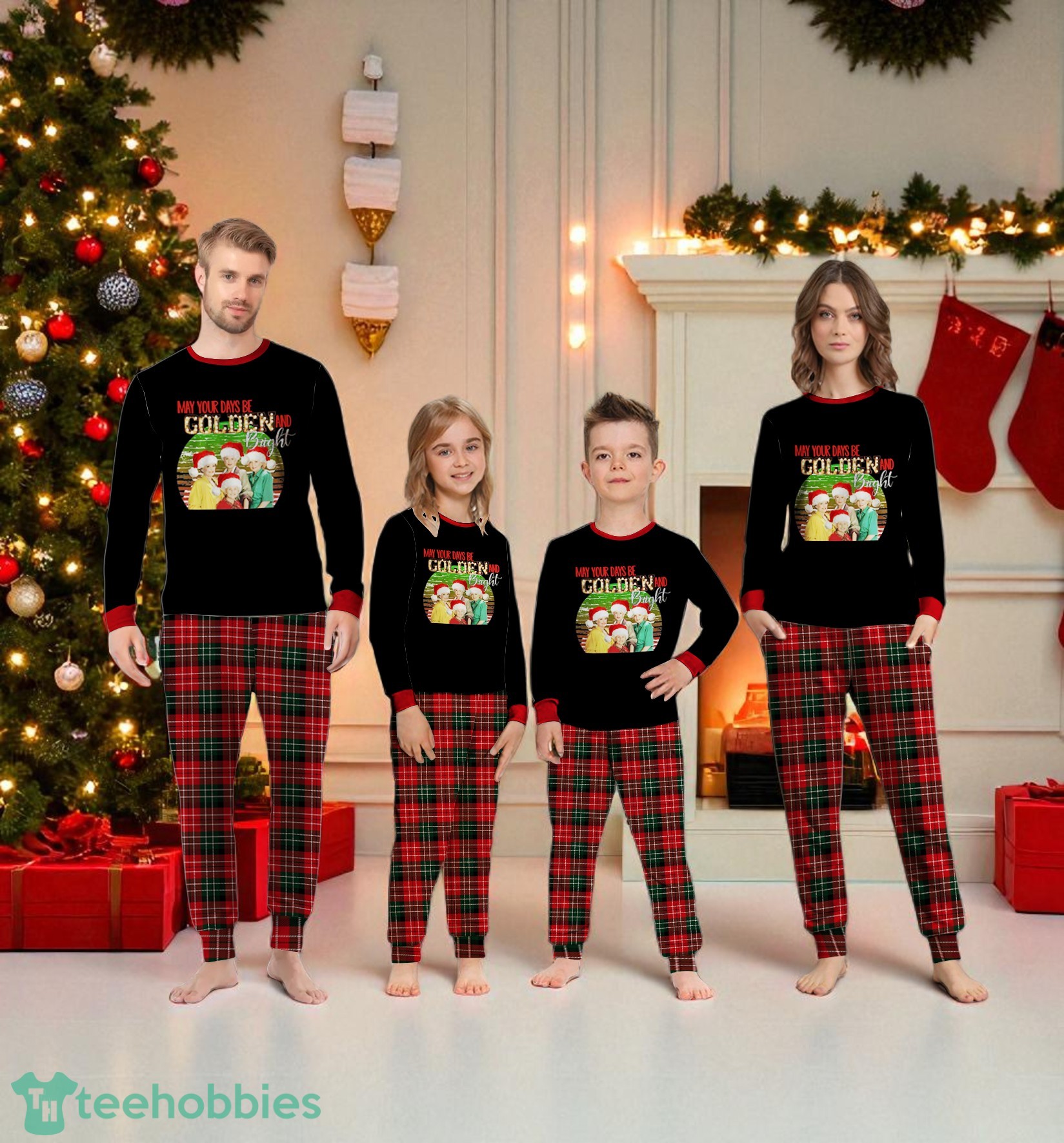 The Golden Girls May Your Days Be Golden And Bright Christmas Matching Pajamas Family Set image The Golden Girls May Your Days Be Golden And Bright Christmas Matching Pajamas Family Set Product Photo 4