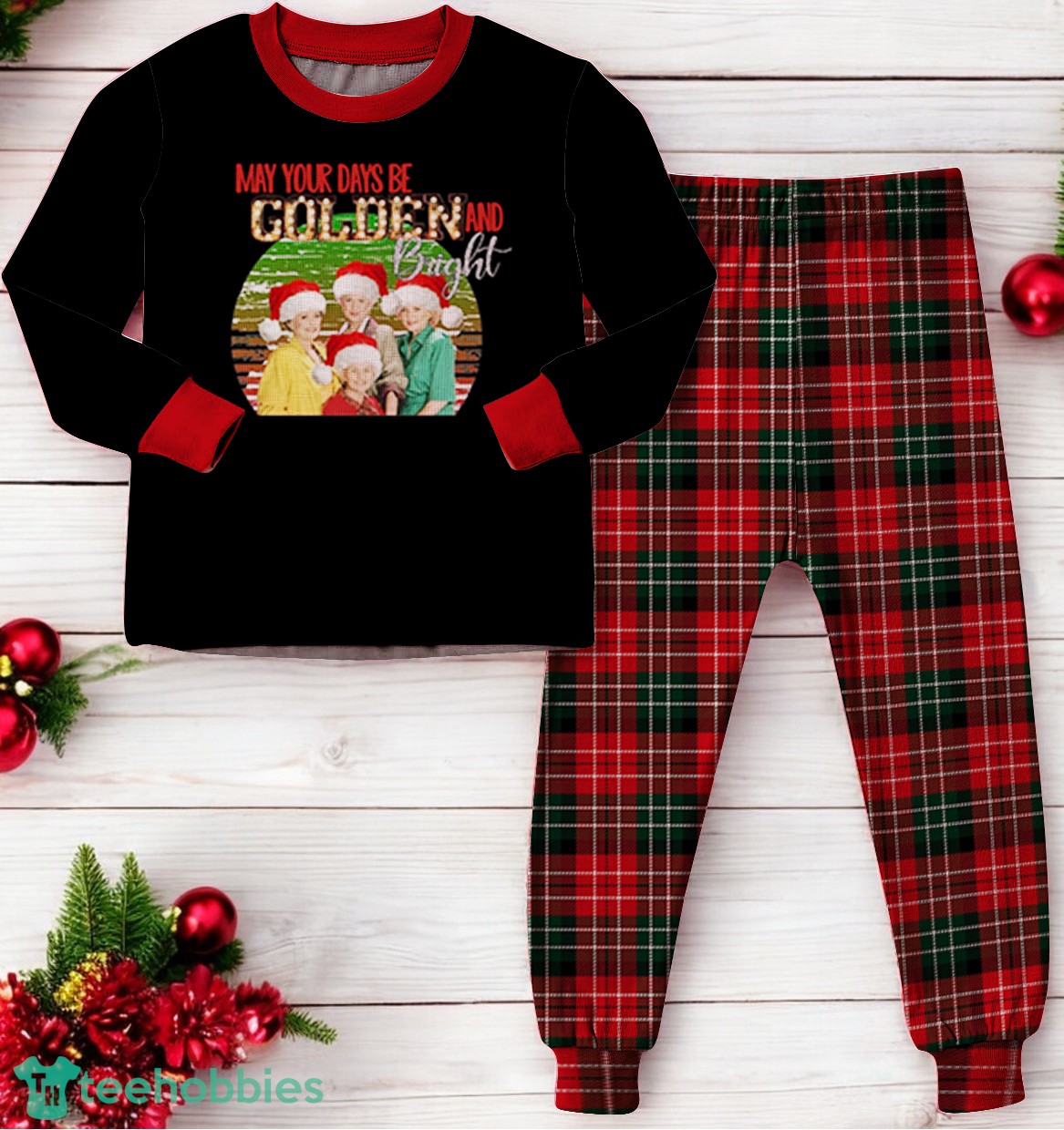 The Golden Girls May Your Days Be Golden And Bright Christmas Matching Pajamas Family Set image The Golden Girls May Your Days Be Golden And Bright Christmas Matching Pajamas Family Set Product Photo 3