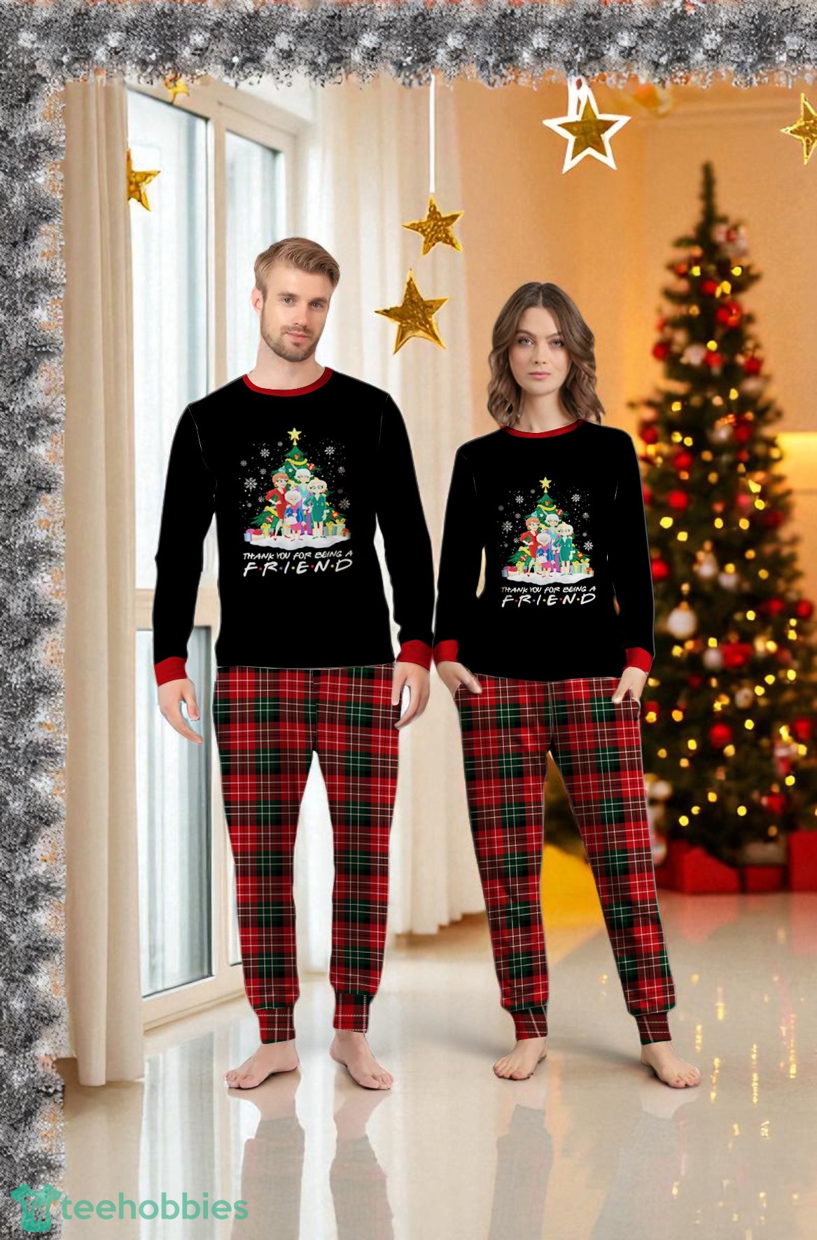 The Golden Girls Thank You For Being A Friend Christmas Matching Pajamas Family Set image The Golden Girls Thank You For Being A Friend Christmas Matching Pajamas Family Set Product Photo 1