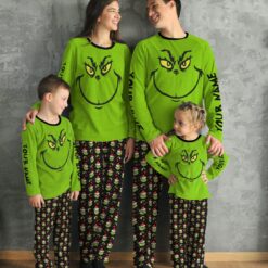 The Grinch Christmas Custom Name Pajamas Family Set image The Grinch Christmas Custom Name Pajamas Family Set Product Photo 2