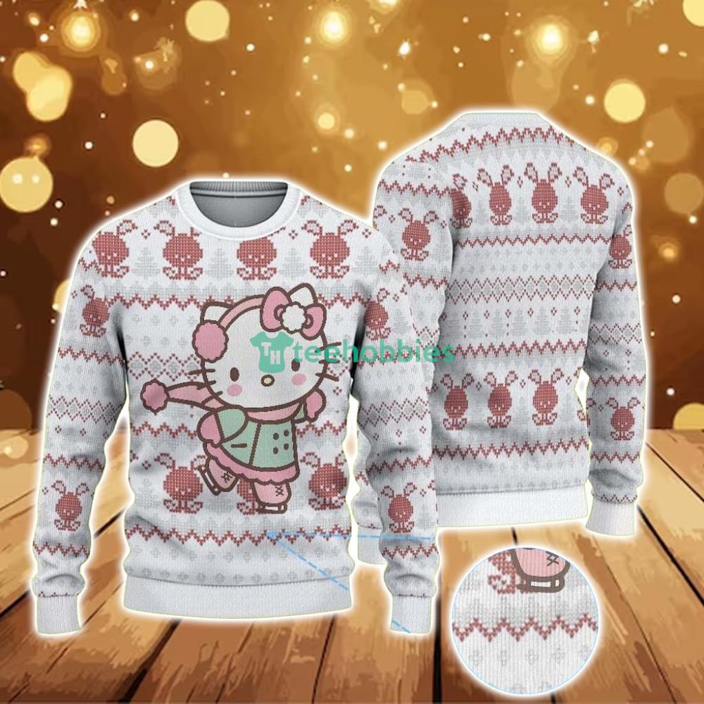 ugly-christmas-sweater-with-reindeer-and-diamond-pattern-featuring-hello-kitty-ice-skating-in-winter-outfit.jpg Ugly Christmas Sweater With Reindeer And Diamond Pattern Featuring Hello Kitty Ice Skating In Winter Outfit Product Photo 1