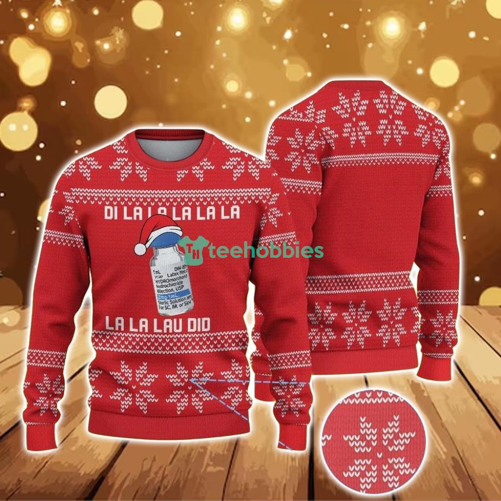 Ugly Christmas Sweater With Snowflake Pattern Featuring Nurse Medical Bottle Ugly Christmas Sweater With Snowflake Pattern Featuring Nurse Medical Bottle Product Photo 1