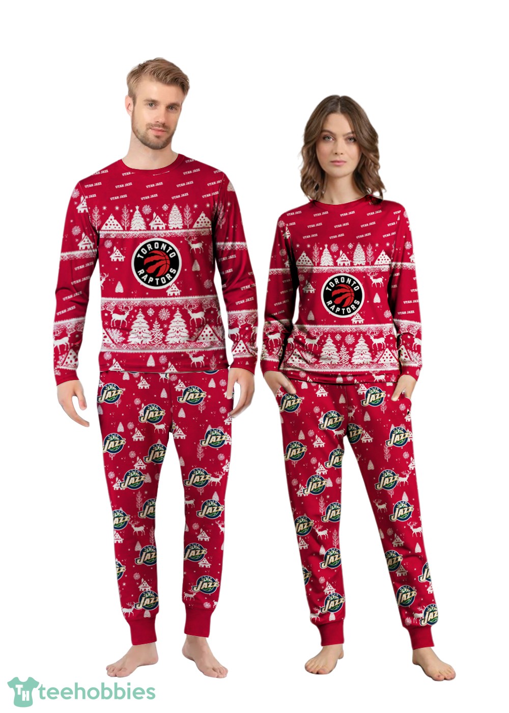 Utah Jazz Christmas Pattern Family Matching Pajamas Sets Best Gift For Christmas image Utah Jazz Christmas Pattern Family Matching Pajamas Sets Best Gift For Christmas Product Photo 2