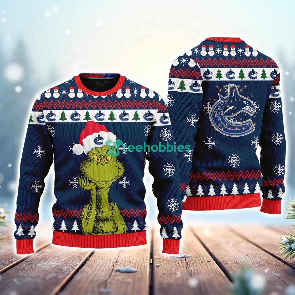 Vancouver Canucks The Grinch Funny Merry Christmas Uglly Sweater 3D New Trend Vancouver Canucks The Grinch Funny Merry Christmas Uglly Sweater 3D New Trend Product Photo 1