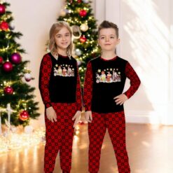 Vintage Crew Cowboy Christmas Family Matching Pajama Set image Vintage Crew Cowboy Christmas Family Matching Pajama Set Product Photo 2